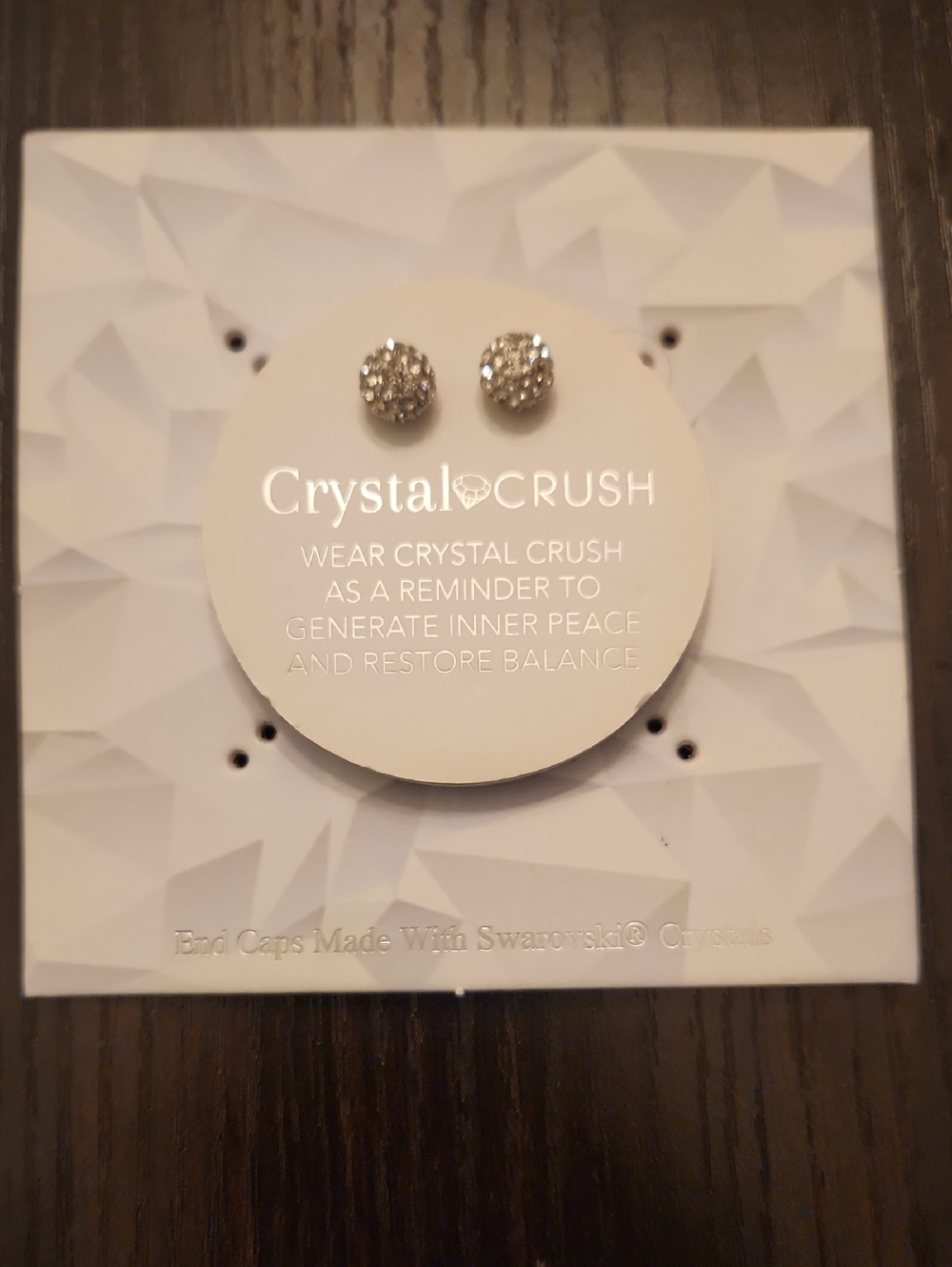 Silver Crystal Stud Earrings by Crystal Crush